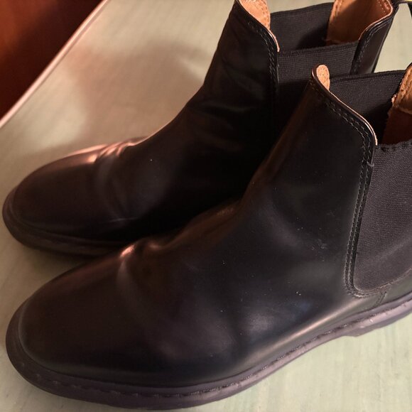 Mens Dr. Doc Martens Patent Black Leather Pull On Chelsea Graeme II Boots Size 9 - Picture 1 of 15